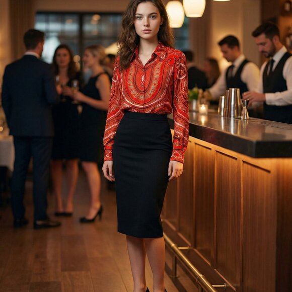 Isaac Mizrahi Tops - Isaac Mizrahi for Target Paisley Print Button Down Shirt NWOT